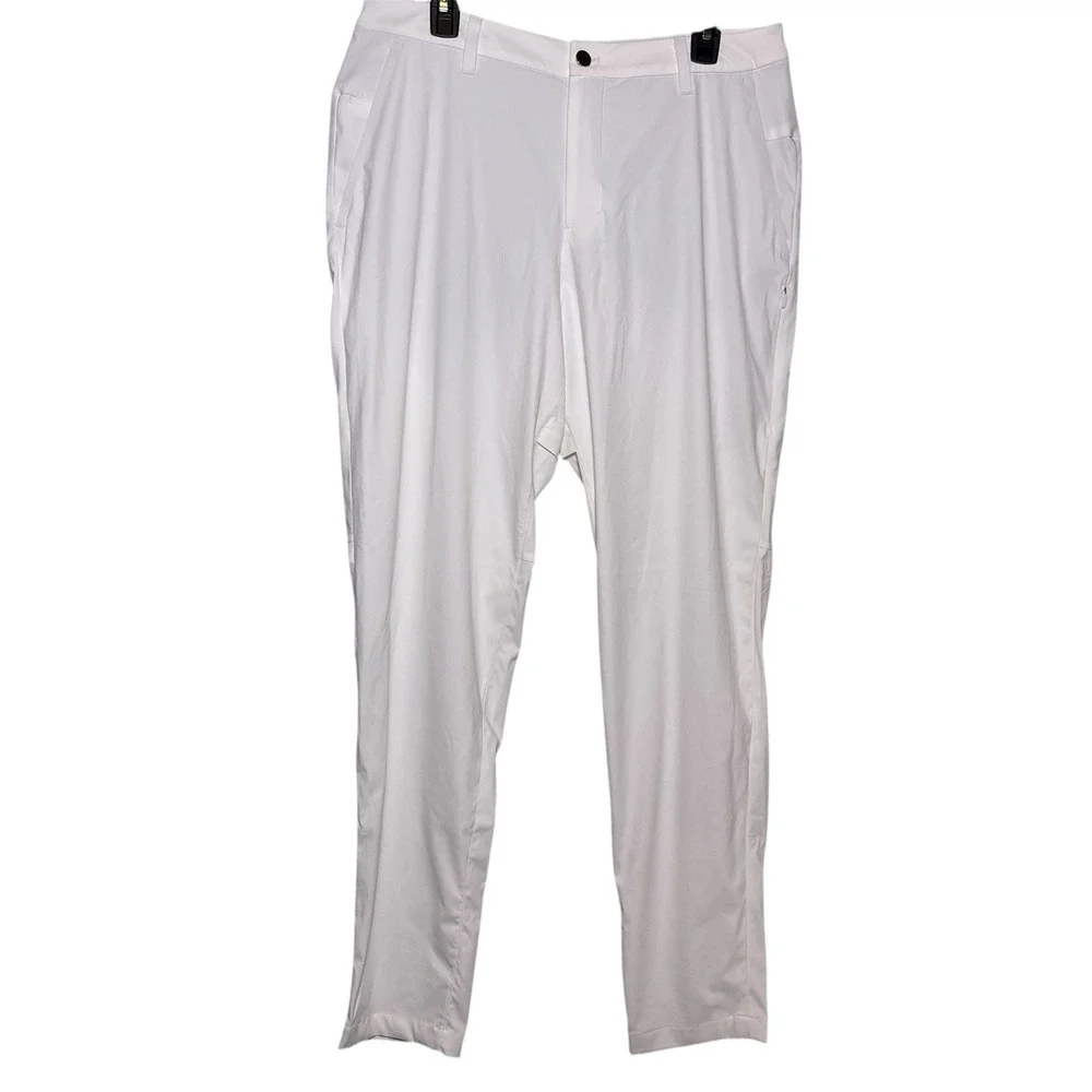 Lululemon Mens Size 34 White Bone Commission Golf Pants Performance Stretch - Picture 2 of 16